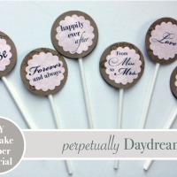Cupcake Toppers + Tutorial for an Elegant Country Bridal Shower