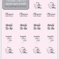 Country Bridal Shower Cupcake Topper {Free} Printable 